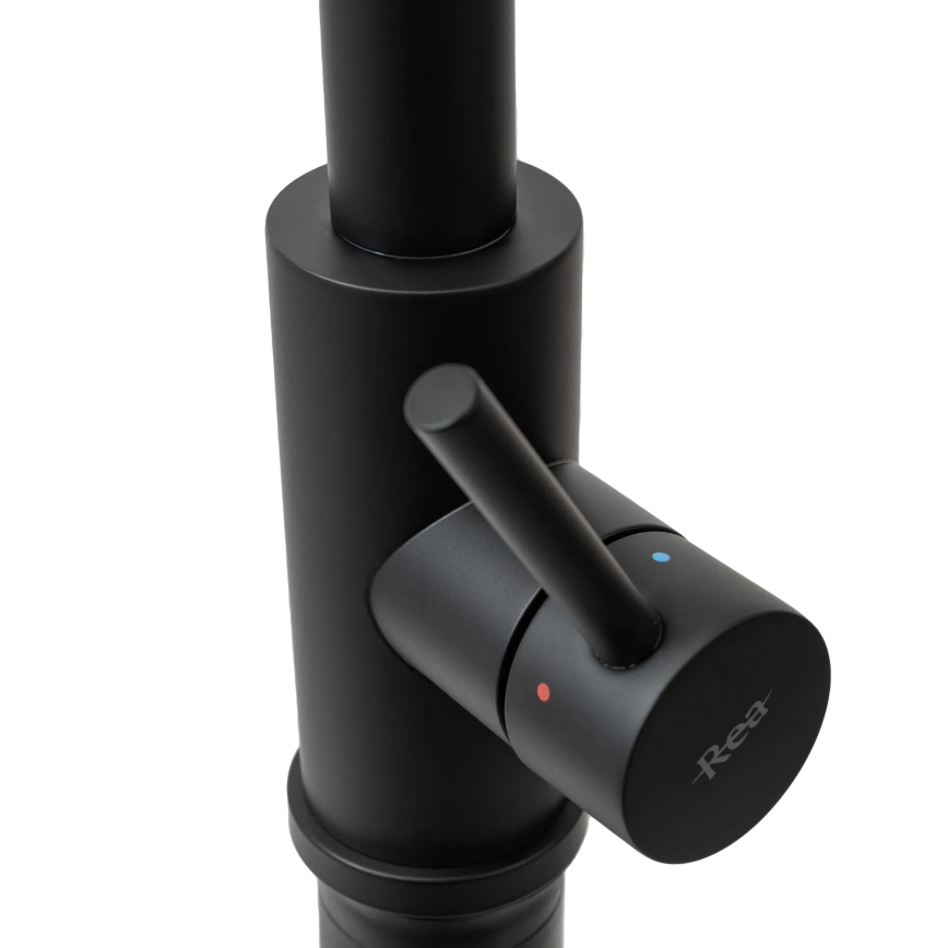 REA-B9147 - Кухонный смеситель с выдвижной лейкой FRESH 39,5 см матовый чёрный