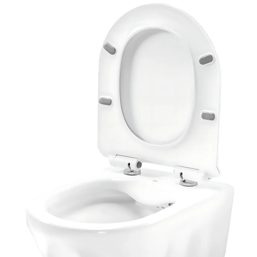 REA-C1652 - Підвісний унітаз з сидінням GUSTAVO RIMLESS, кераміка/білий
