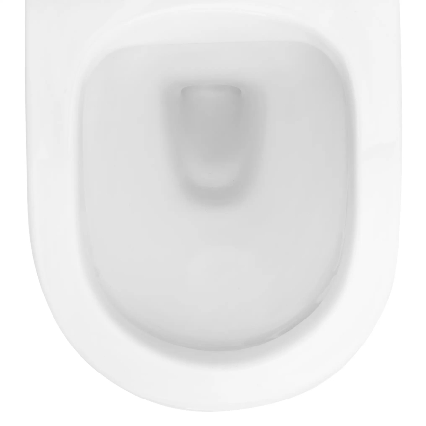 REA-C2760 - Подвесной унитаз с сиденьем CARLO FLAT MINI RIMLESS, керамика, глянцево-белый