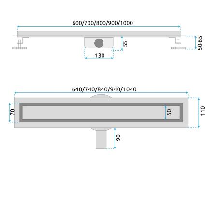 REA-G2738 - Дренажний жолоб NEOX PRO 100 см золотистий