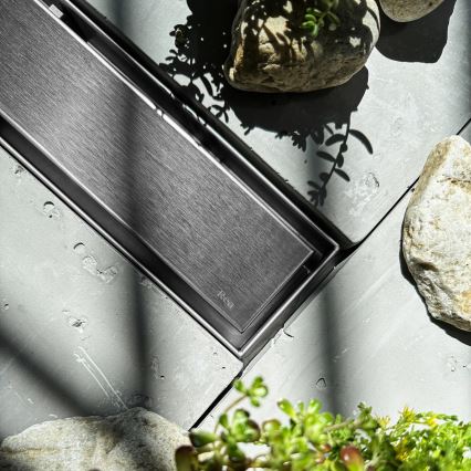 REA-G5811 - Водоотводный желоб NEOX PRO 100 см никель