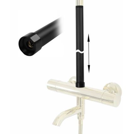 REA-K0880 - Удлинительная штанга для душевого/ванного комплекта, 51,5 см, матовый чёрный
