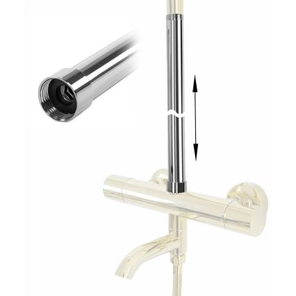 REA-K0881 - Подовжувальна штанга для душового/ванного набору 51,5 см, блискучий хром