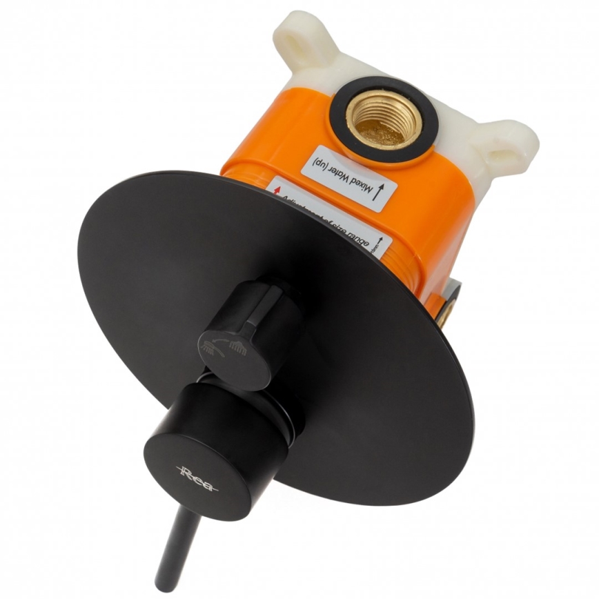 REA-P4100 - Душовий комплект із вбудованим змішувачем LUNGO, чорний