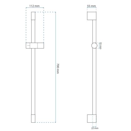 REA-P6500 - Держатель для ручного душа 70 см сатинированное золото