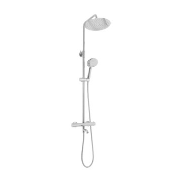 REA-P6607 - Душевой комплект LUNGO с термостатическим смесителем, полированный хром