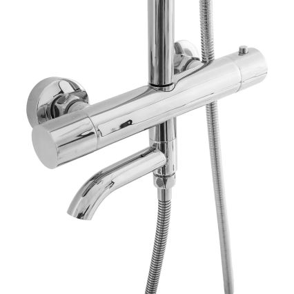 REA-P6607 - Душовий комплект з термостатичним змішувачем LUNGO, полірований хром