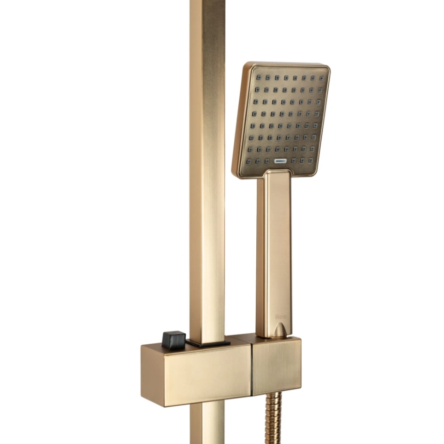 REA-P7050 - Душовий набір із змішувачем JACK у шліфованому золоті