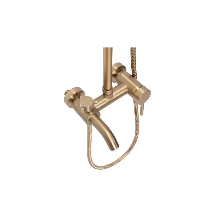 REA-P7051 - Душевой комплект с смесителем LUIS, брашированное золото