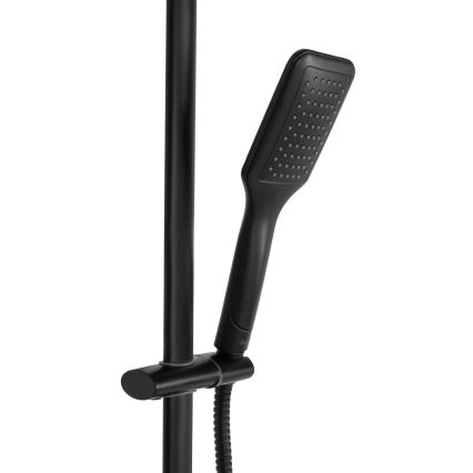 REA-P7101 - Душевой комплект с термостатическим смесителем TOM матовый черный