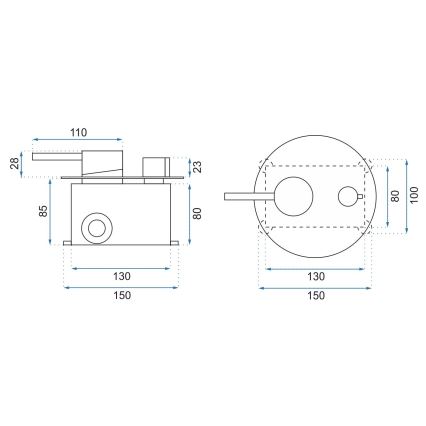 REA-P8007 - Душовий комплект зі вбудованим змішувачем LUNGO блискучий хром