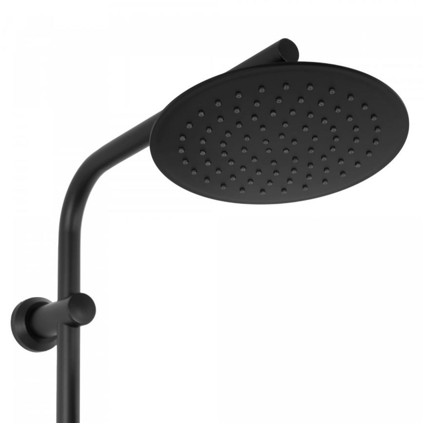 REA-P8804 - Душевой комплект с термостатическим смесителем BLISS матовый черный