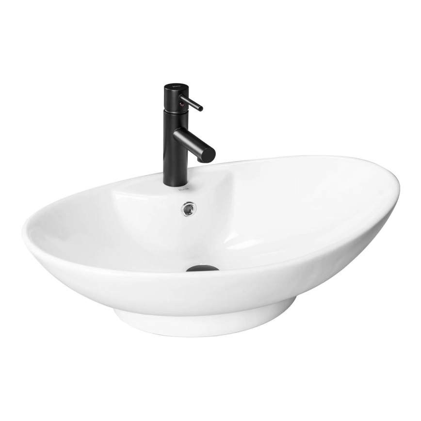 REA-U0160 - Накладний умивальник ROSA 38,5x58,5 см кераміка/білий глянець