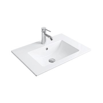 REA-U0190 - Встраиваемая раковина DAFNE 46,5×72 см, керамика/белый глянец
