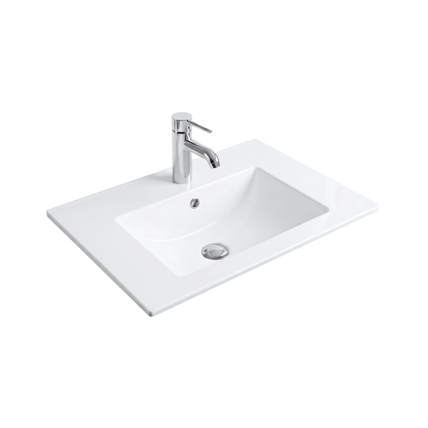 REA-U0190 - Встраиваемая раковина DAFNE 46,5×72 см, керамика/белый глянец