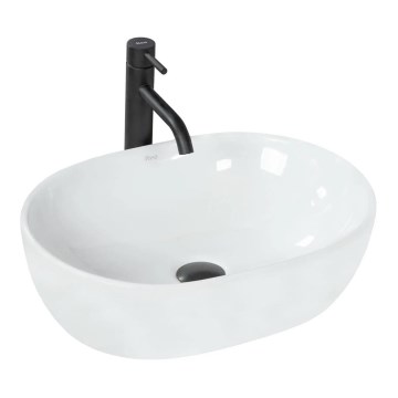 REA-U0416 - Накладна раковина AMELIA 34,5x48 см, кераміка/глянцевий білий