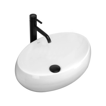 REA-U0462 - Накладная раковина LINDA 34x48,5 см, керамика/белый глянец