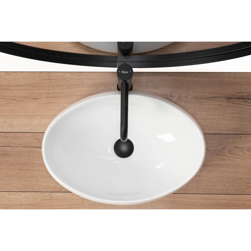 REA-U0462 - Накладная раковина LINDA 34x48,5 см, керамика/белый глянец