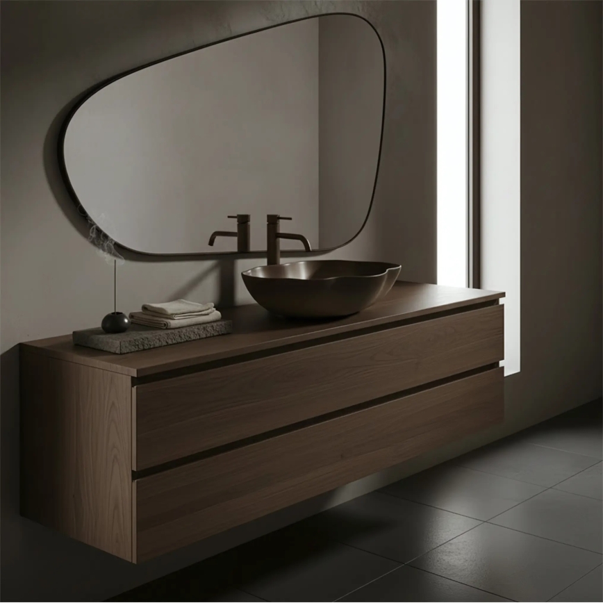 REA-U0629 - Раковина на столешницу PEARL 38x50,5 cm керамика/коричневый