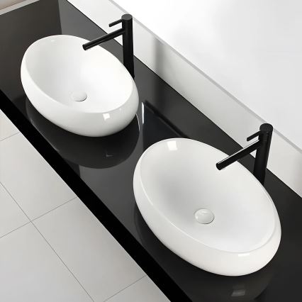 REA-U0656 - Накладний умивальник MELANIA 40,5x60 см кераміка/білий глянець
