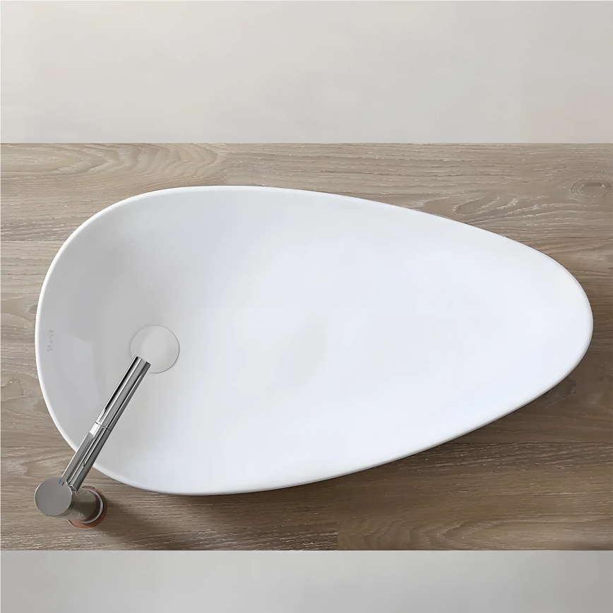 REA-U1500 - Накладная раковина GRETA 42,5x77 cm, керамика/глянцево-белая
