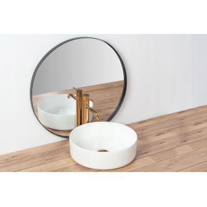 REA-U18918 - Раковина на столешницу SAMI Ø 36 см, керамика/белый глянец