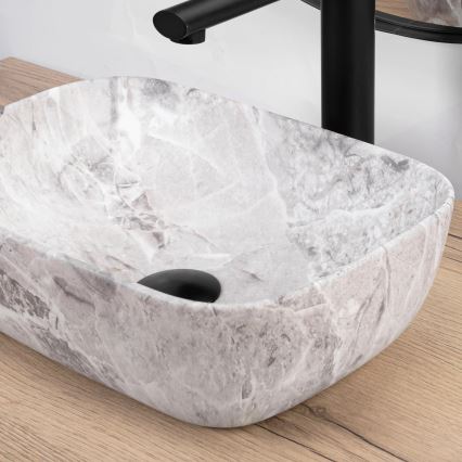 REA-U3321 - Накладная раковина BELINDA MINI 25x36 см керамика/серый/имитация камня