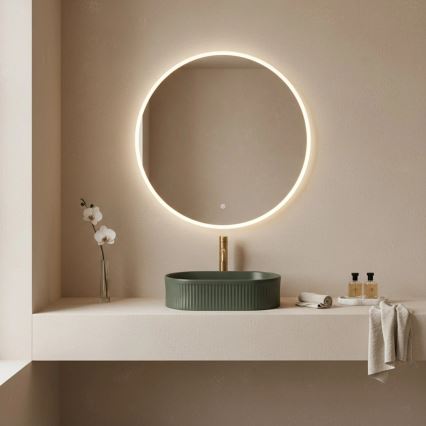 REA-U3611 - Накладная раковина VANDA 31x49 см, керамика, тёмно-зелёная