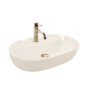 REA-U4589 - Накладная раковина AURA 41x61 см, керамическая, глянцевая, кремовая