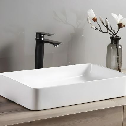 REA-U4800 - Накладная раковина DENIS 35x61,5 см керамика/белый глянец
