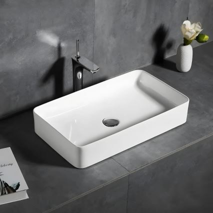 REA-U4800 - Раковина для стільниці DENIS 35x61,5 см кераміка/глянцево-біла