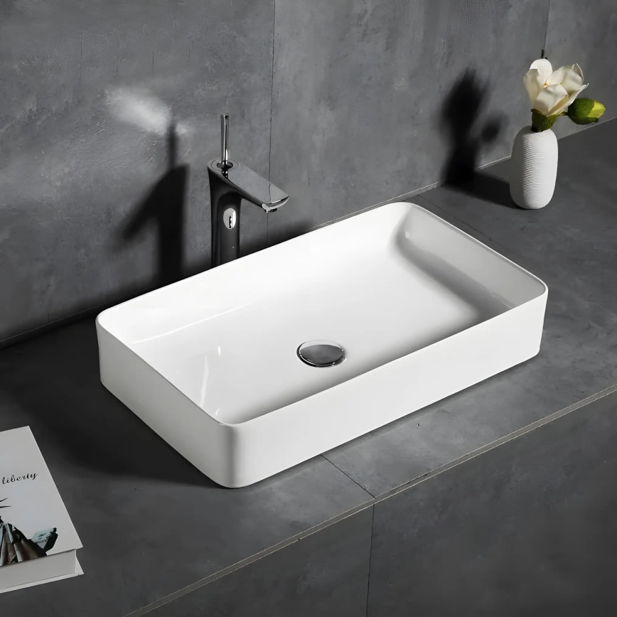 REA-U4800 - Раковина для стільниці DENIS 35x61,5 см кераміка/глянцево-біла
