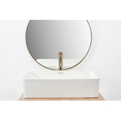 REA-U5055 - Накладная раковина BERTA 35,5 x 56 см, керамика/белый глянец