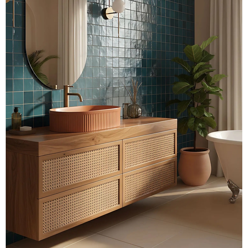 РЕА-У6377 - Умивальник на стільницю ВАНДА 31х49 см керамічний/помаранчевий