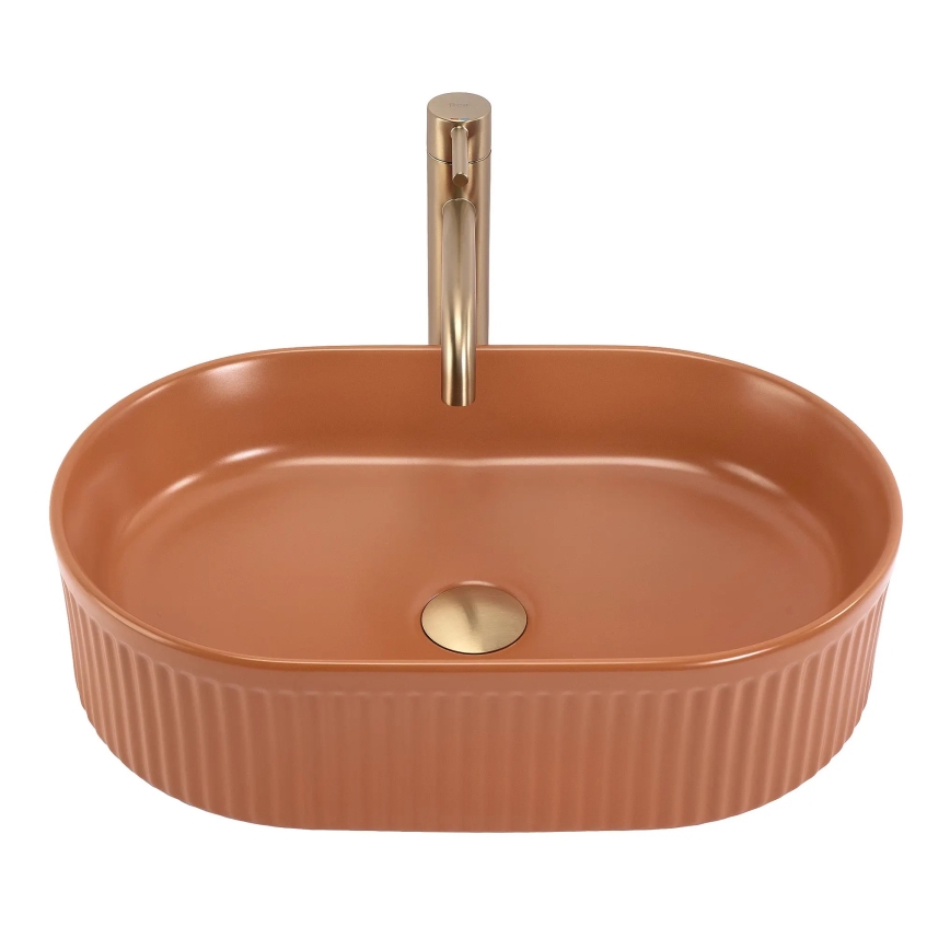 РЕА-У6377 - Умивальник на стільницю ВАНДА 31х49 см керамічний/помаранчевий