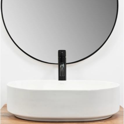 REA-U6563 - Накладная керамическая раковина NADIA 38x50 см, белый глянец