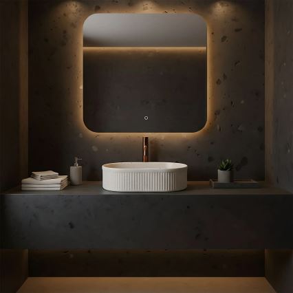 REA-U7342 - Накладная раковина VANDA 31x49 см керамика/бежевый/имитация камня