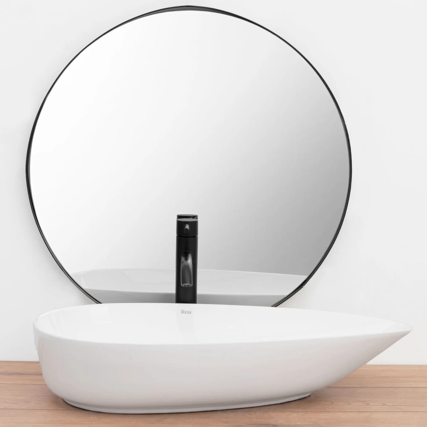 REA-U8537 - Умивальник на стільницю GRETA 40x65,5 см кераміка/білий глянець