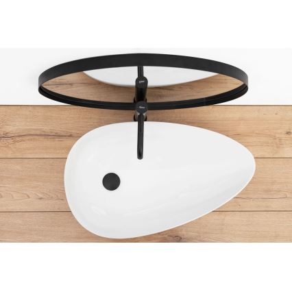 REA-U8537 - Умивальник на стільницю GRETA 40x65,5 см кераміка/білий глянець