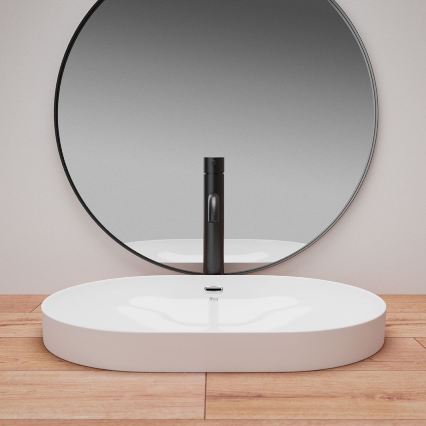 REA-U8700 - Накладний умивальник ARLETA 42x61,5 см кераміка/глянцева біла