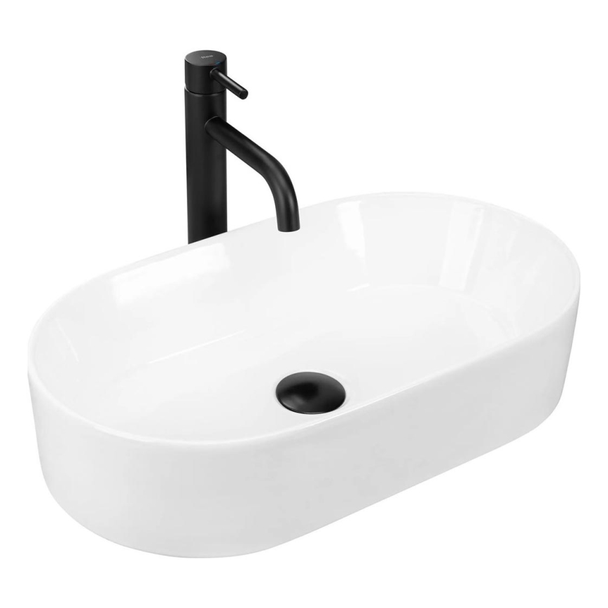 REA-U9108 - Умивальник на стільницю LAYLA 30x53 cm кераміка/білий глянець