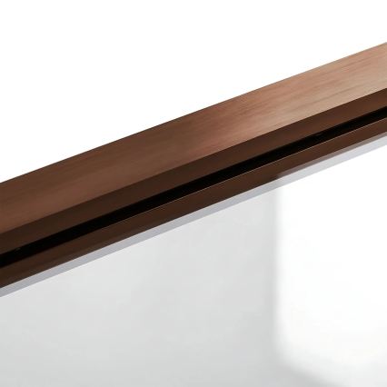 REA-W5696 - Складная ванная перегородка AGAT 140x80 см брашированная медь/прозрачное стекло