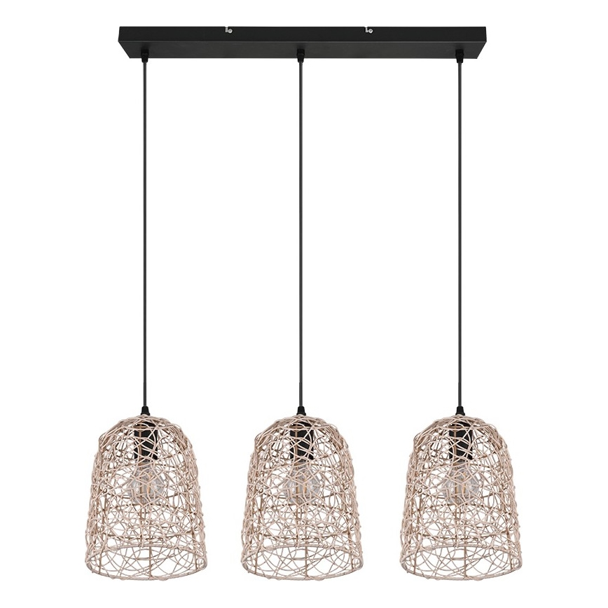 Reality - Люстра на тросе LOVIS 3xE27/40W/230V чёрная