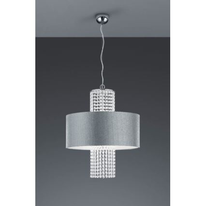 Reality - Підвісна люстра KING 3xE14/28W/230V срібний