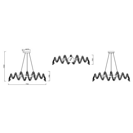 Reality - Подвесная люстра ARI 2xE27/10W/230V