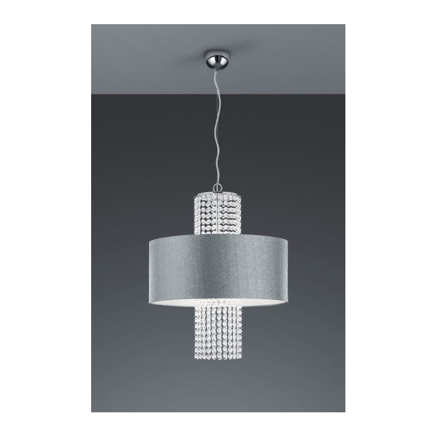 Reality - Подвесная люстра KING 3xE14/28W/230V серебряная