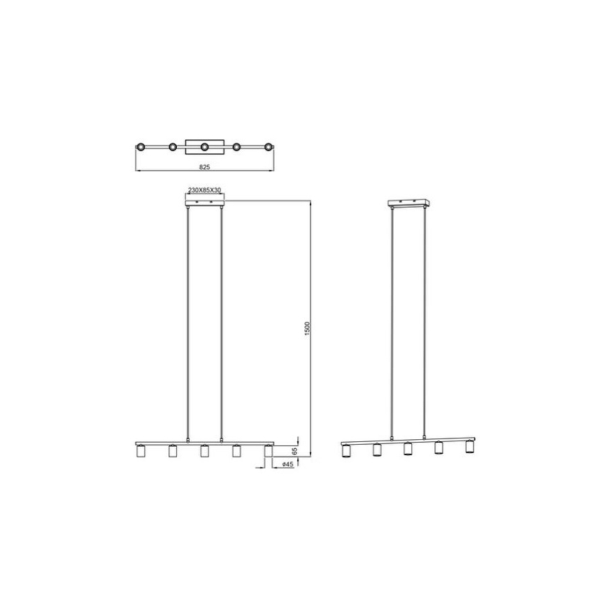 Reality - Подвесная люстра VANNES 5xE27/40W/230V