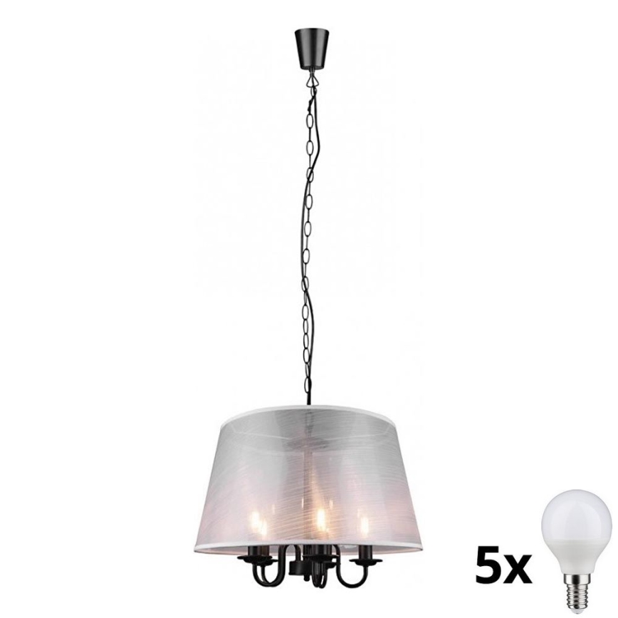Reality - Светодиодная люстра на цепи CIMA 5xE14/40W/230V серый