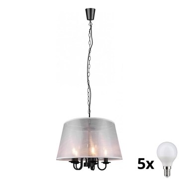 Reality - Світлодіодна люстра на ланцюгу CIMA 5xE14/40W/230V сірий