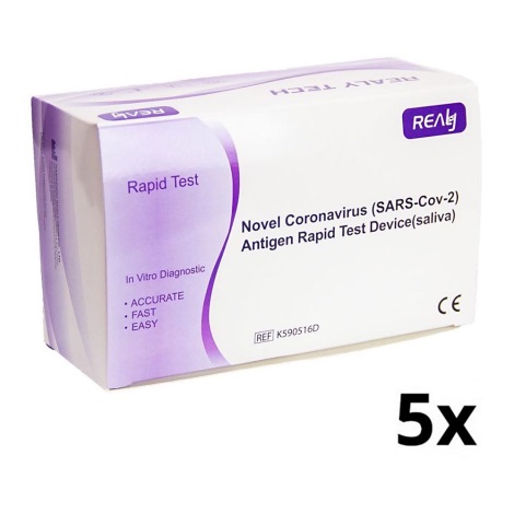 RealyTech - Антигенний експрес-тест зі слин COVID-19 Rapid test (saliva) 5 шт.